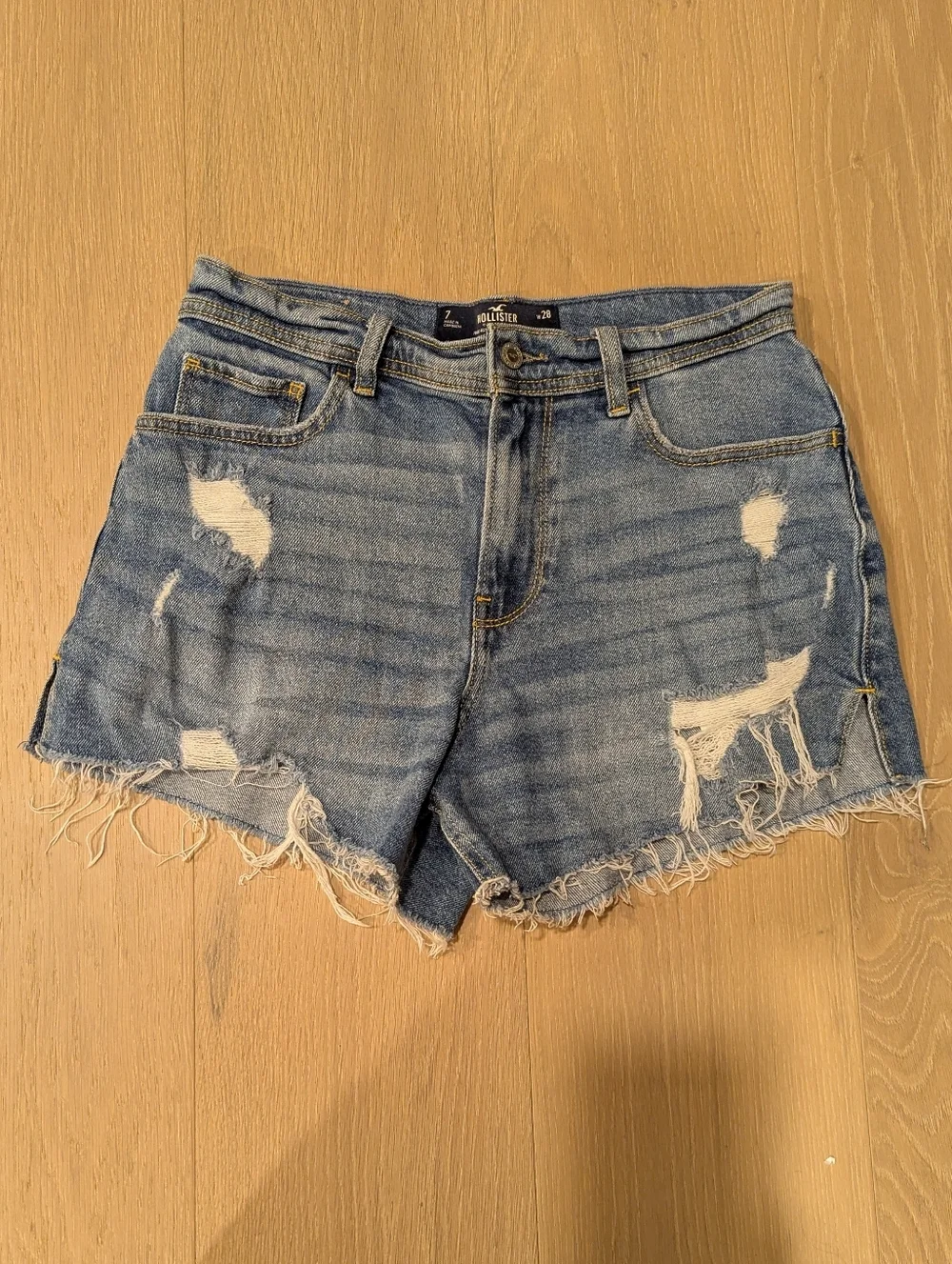 Distressed Blue Denim Women’s Shorts